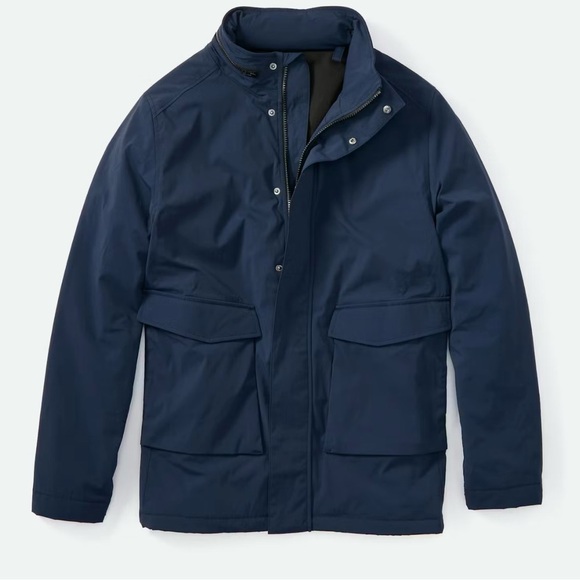 Proof Navy water resistant insulated outdoor performance chore field jacket L